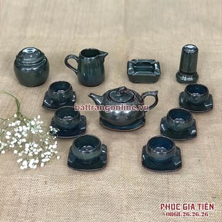 Bộ ấm chén hỏa biến thiên hà và phụ kiện