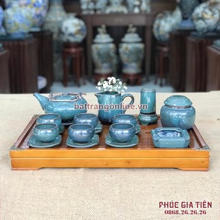 Bộ ấm chén gió biển kèm phụ kiện và khay