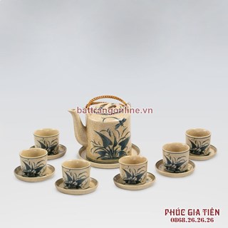 Ấm tích men rạn vẽ chuồn chuồn 1,5L