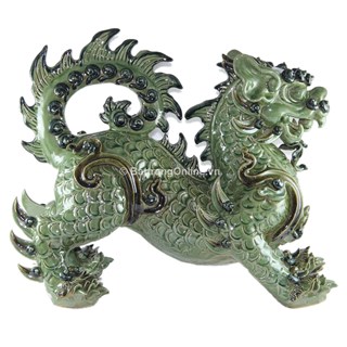 Nghe sứ men xanh ngọc - cao 50cm