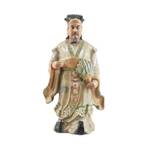 Tượng Khổng Minh - men rạn - cao 90cm