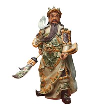 Tượng Quan Công - Men Rạn - Cao 90cm